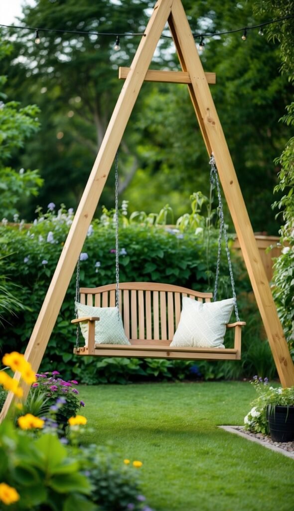 A-Frame Garden Swing