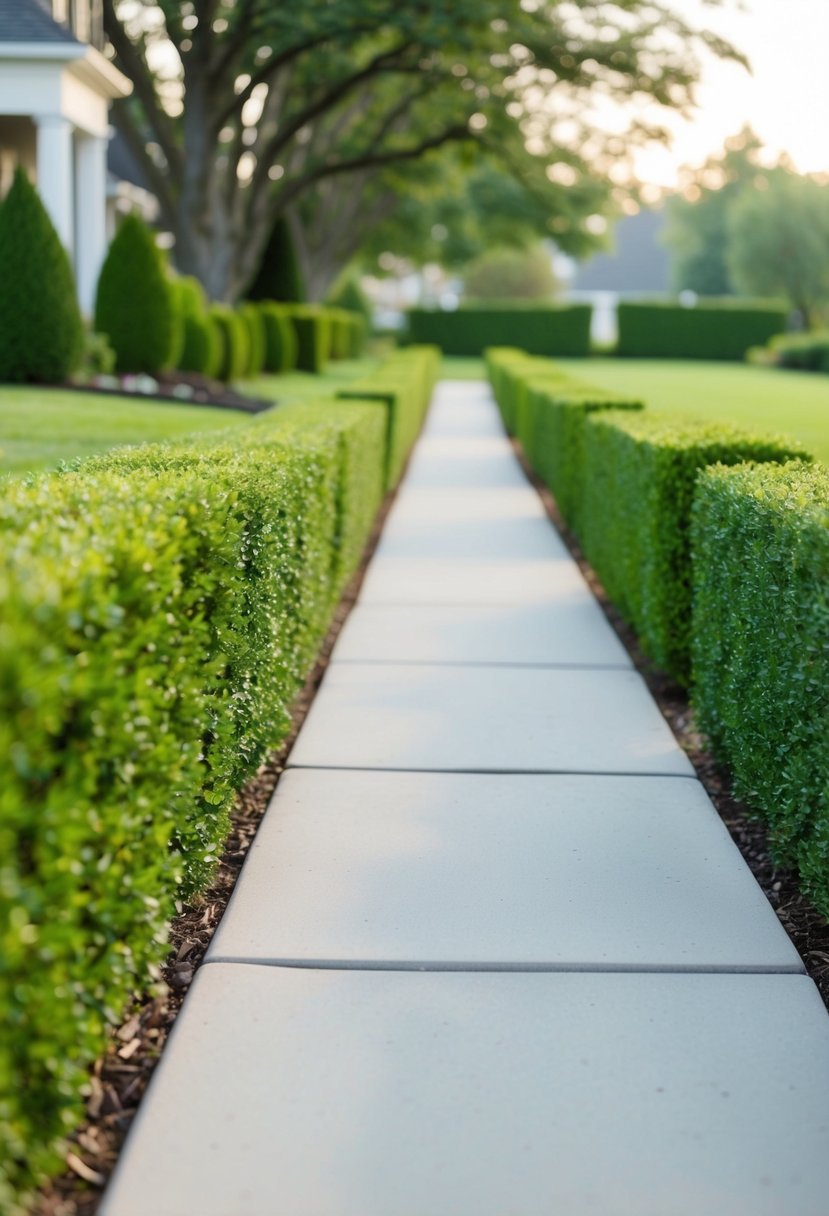 Boxwood Lined Pathways