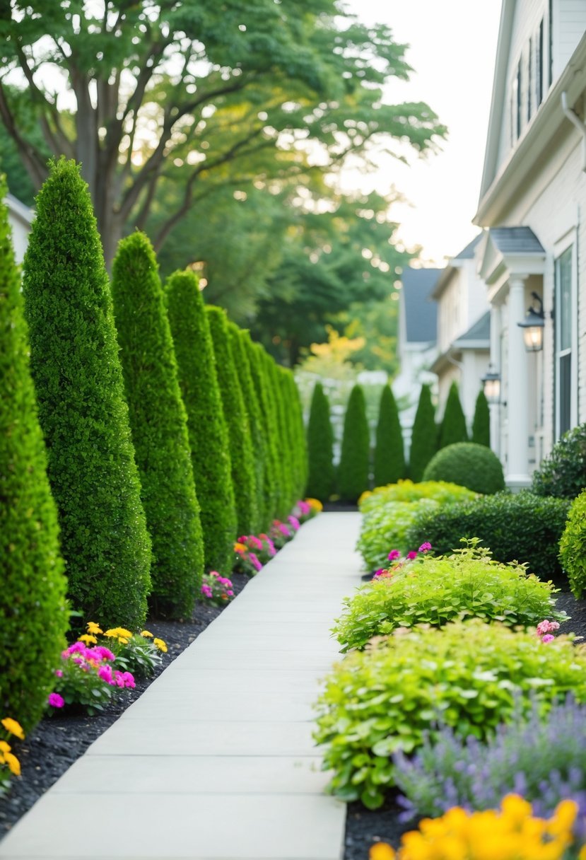 Boxwood with Perennial Beds