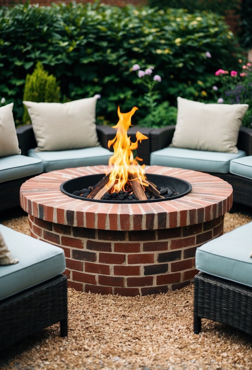 Brick Fire Pit with Circular Seating