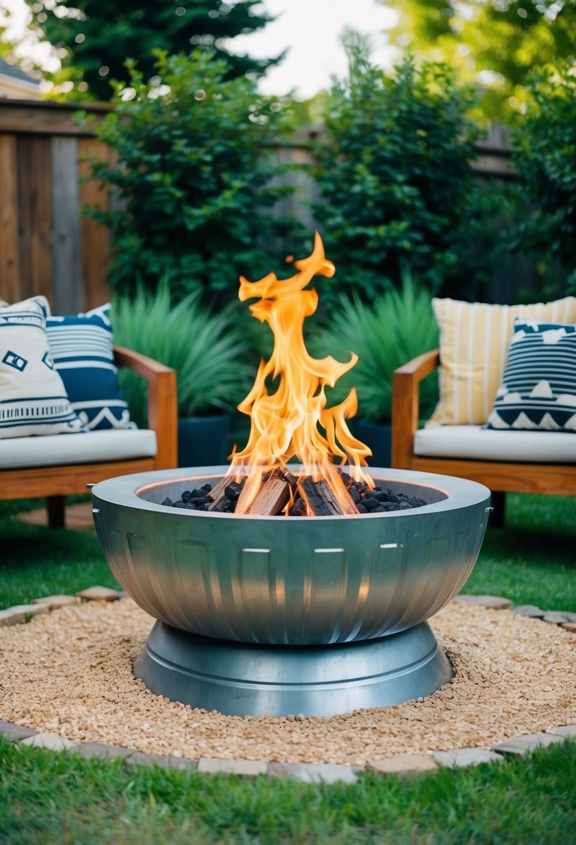 DIY Fire Pit with Recycled Materials