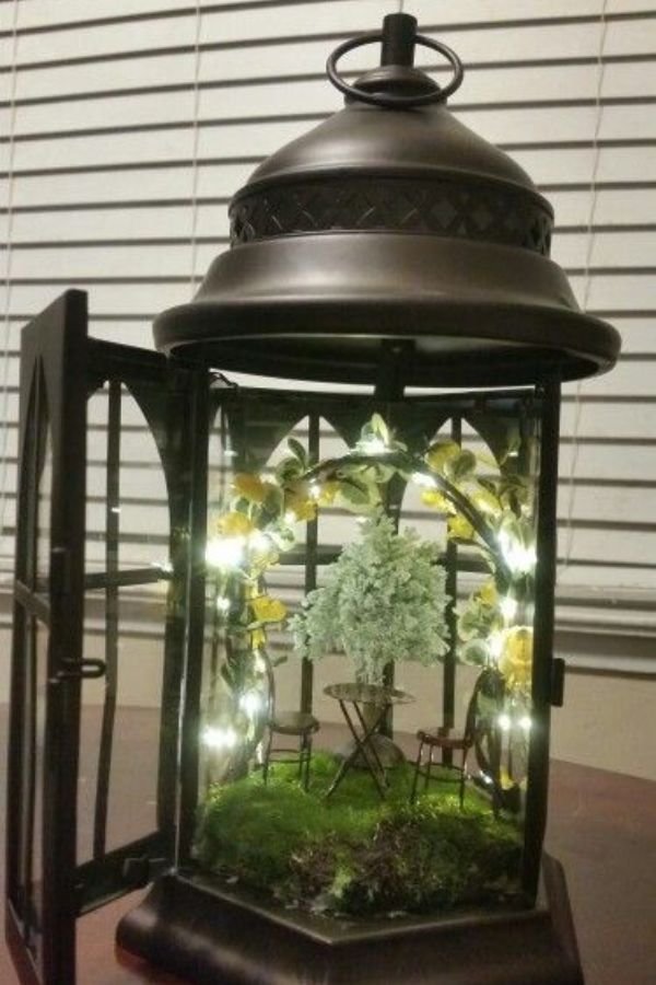 DIY Illuminated Fairy Scene Lantern