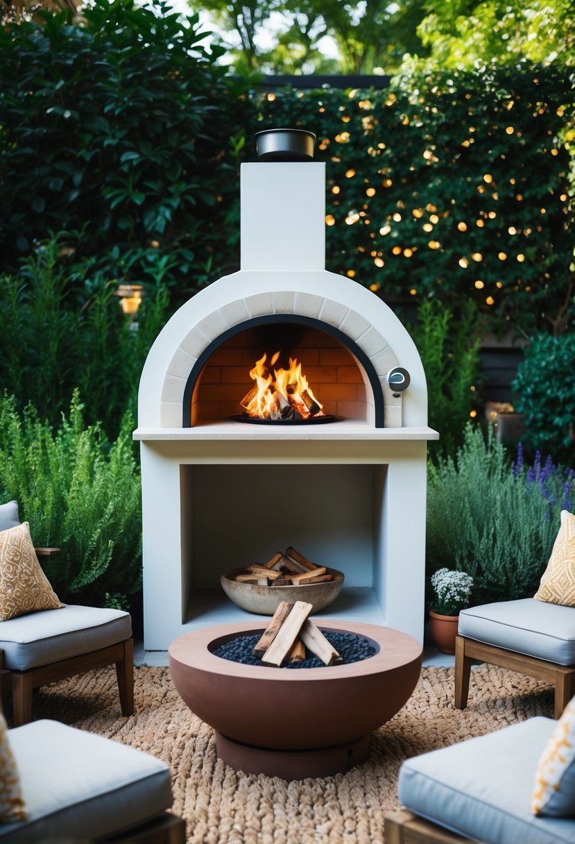 Fire Pit with Pizza Oven