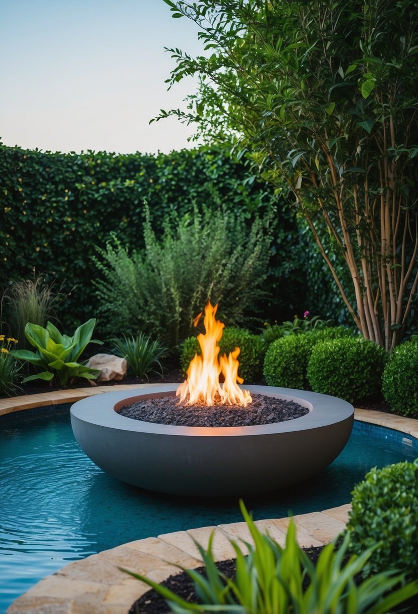 Fire Pit with Water Feature