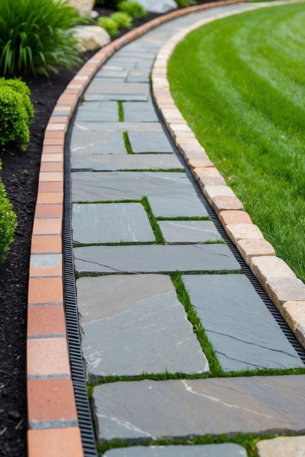 Flagstone Pathway Edging