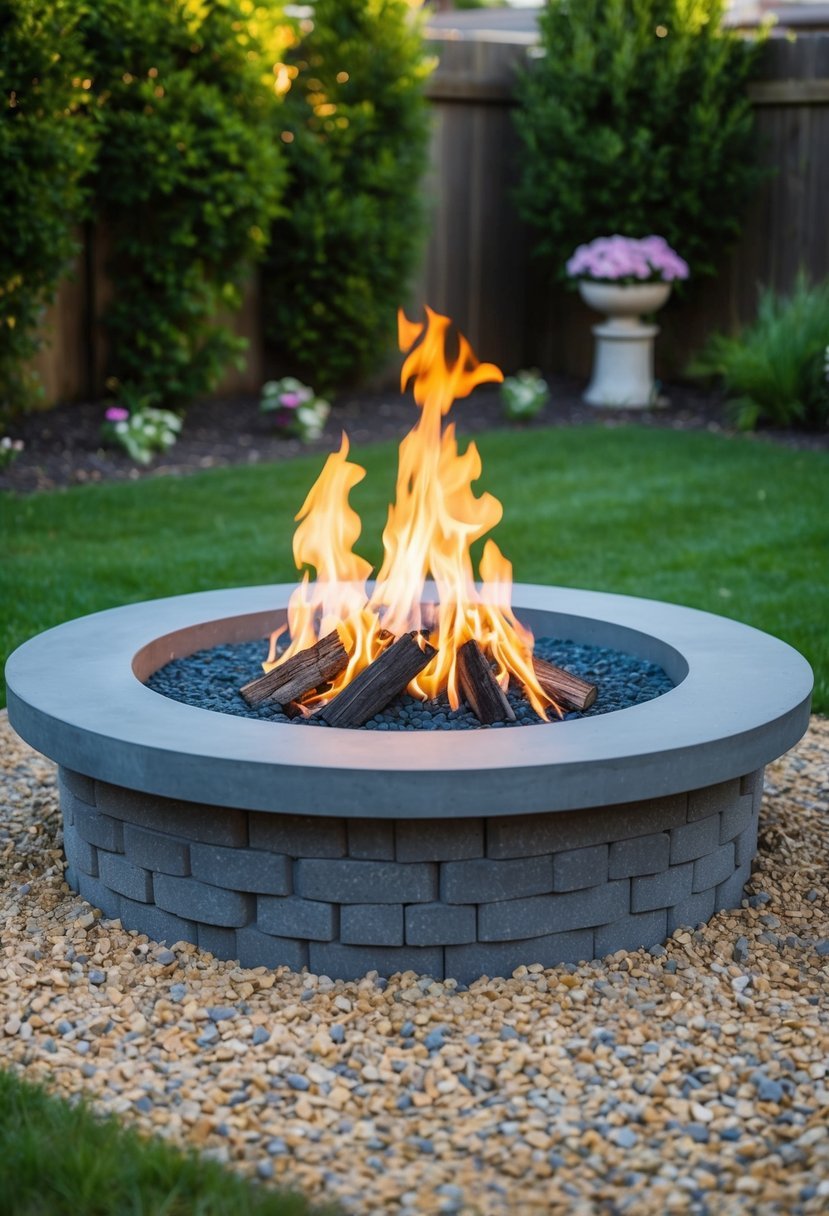 Inground Fire Pit with Gravel Base 1