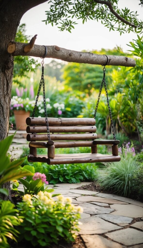 Log Cabin Style Swing