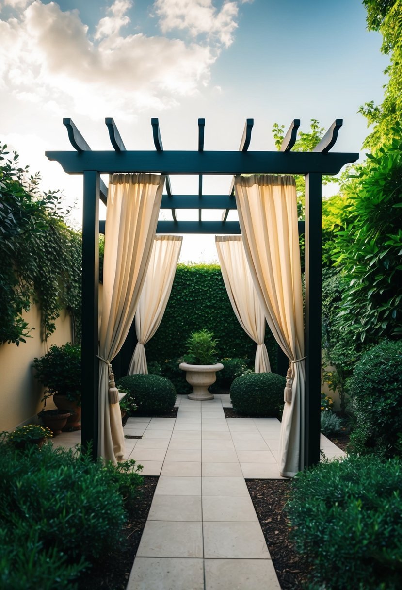 Pergola with Curtains