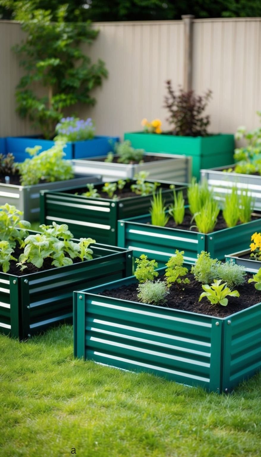 Powder-Coated Metal Raised Garden Beds