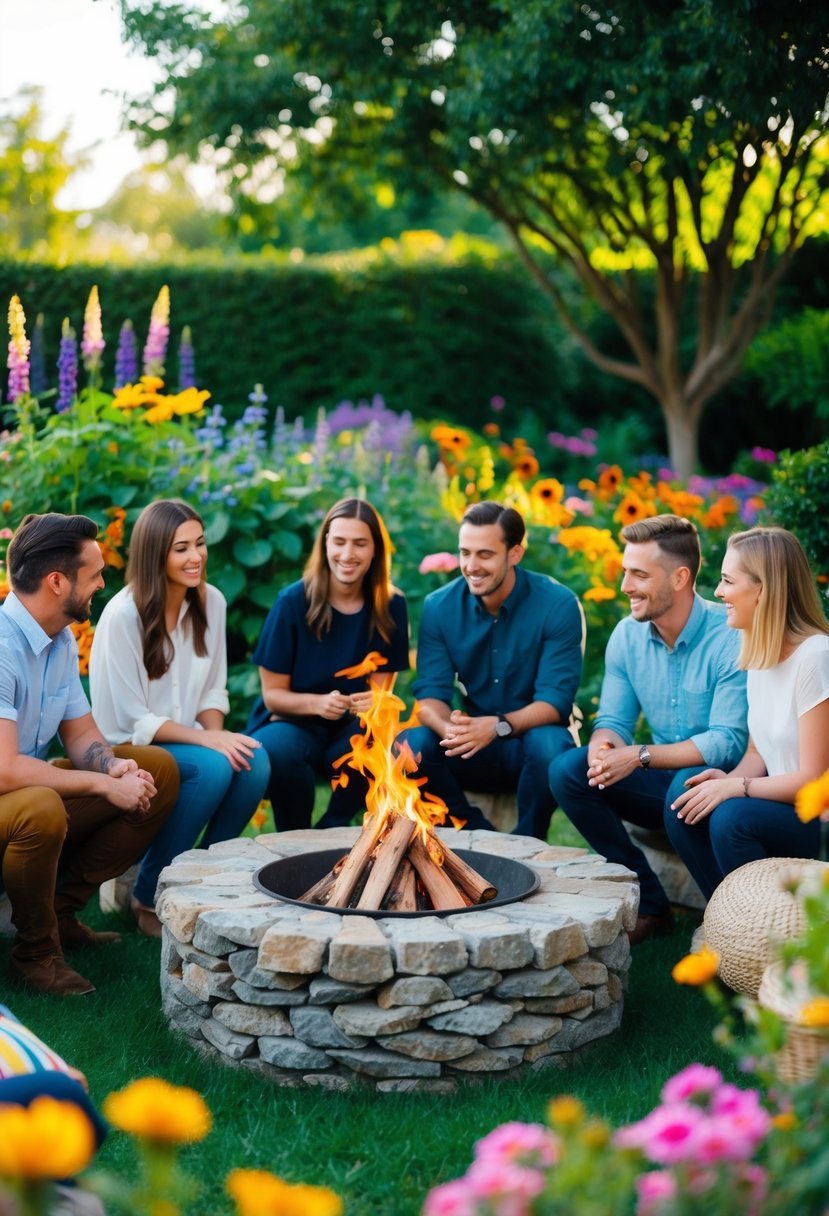 Rustic Stone Fire Pit 2