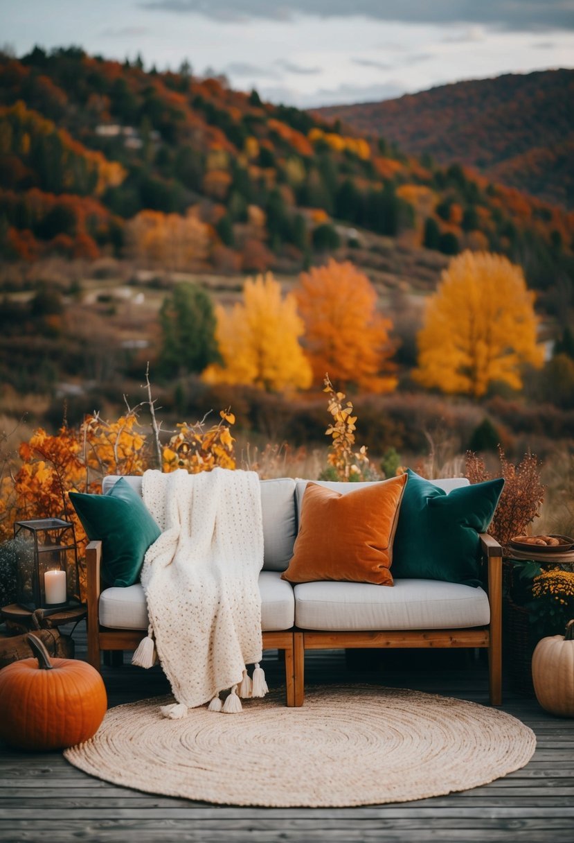 Set Up a Seating Area with Warm Blankets