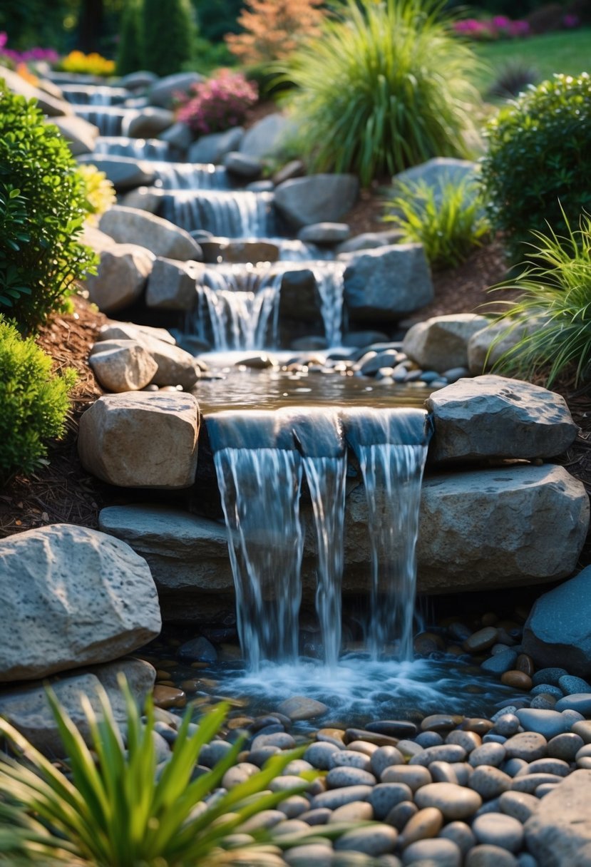 Stone Waterfall Feature