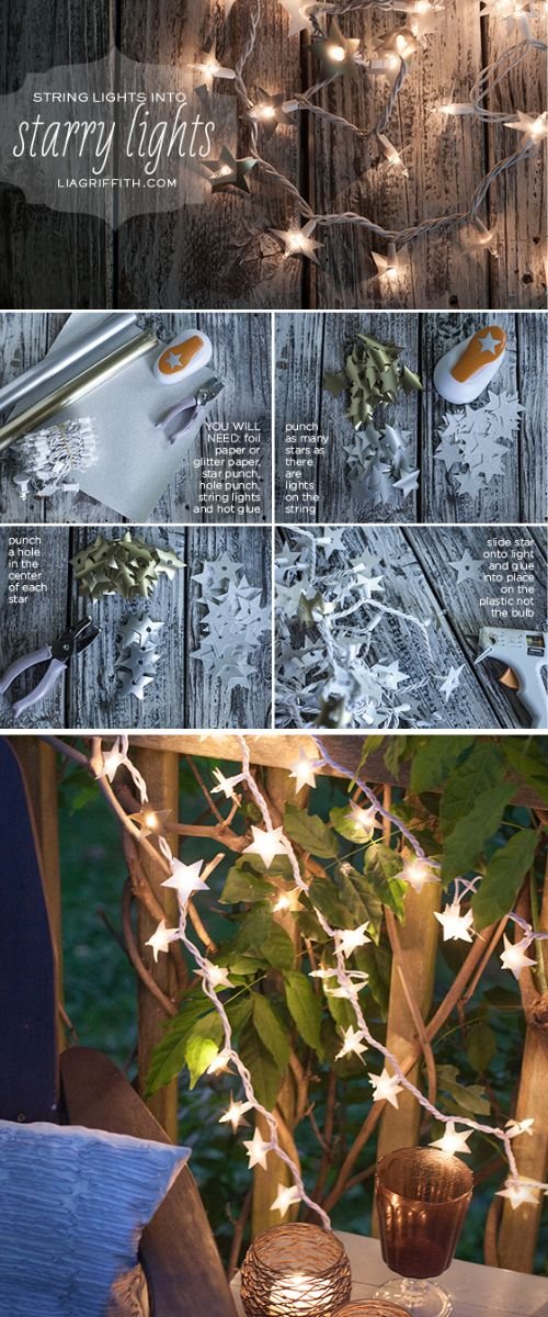 String Light DIY Paper Stars