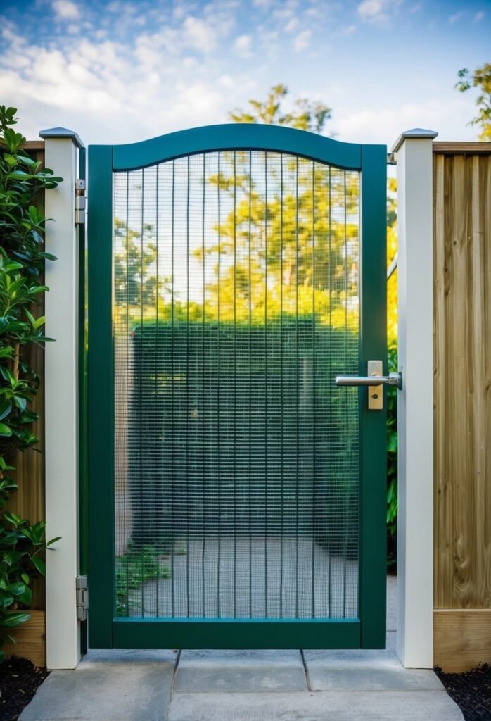 Transparent Mesh Garden Gate