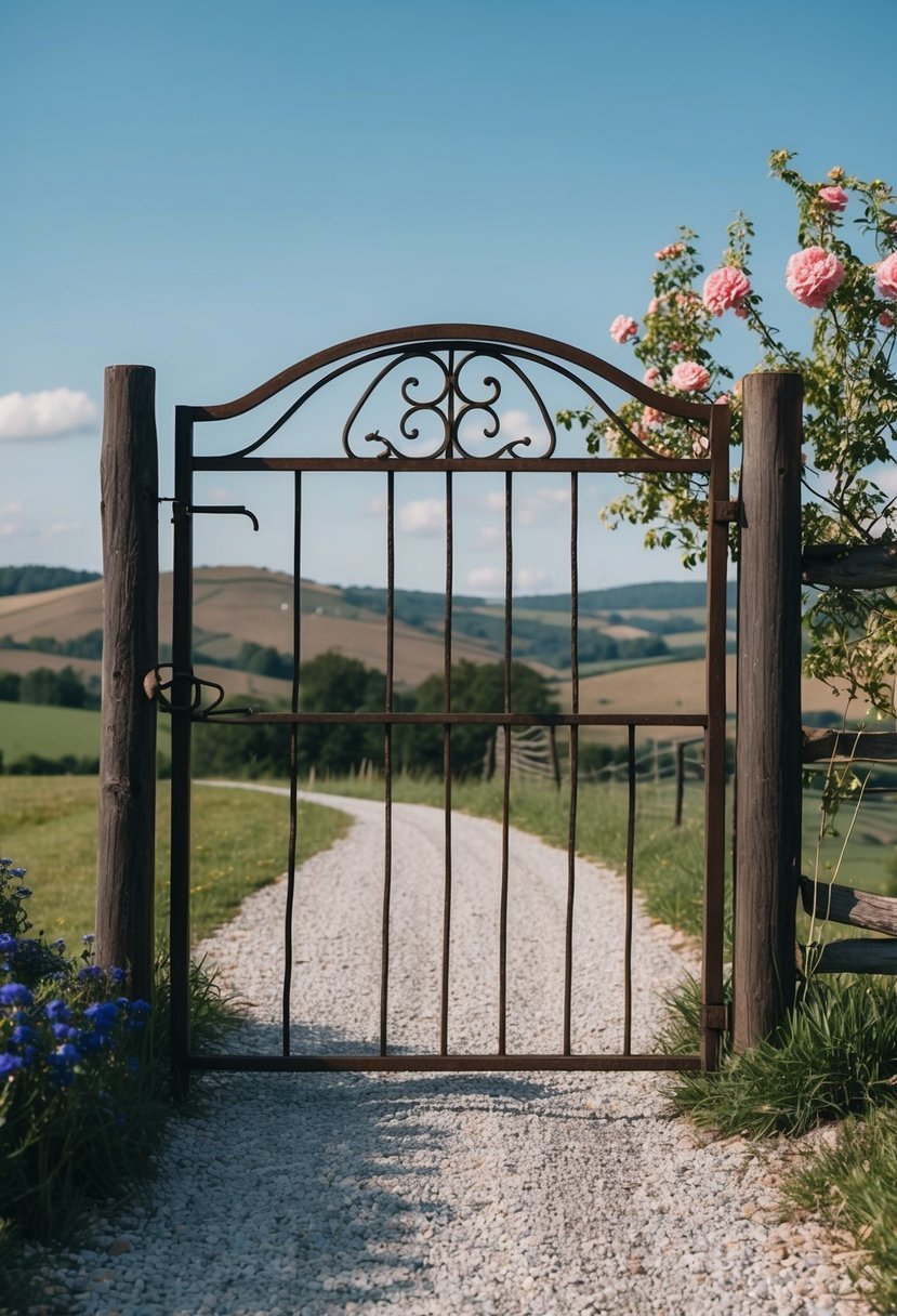 Wrought Iron Farmhouse Gate