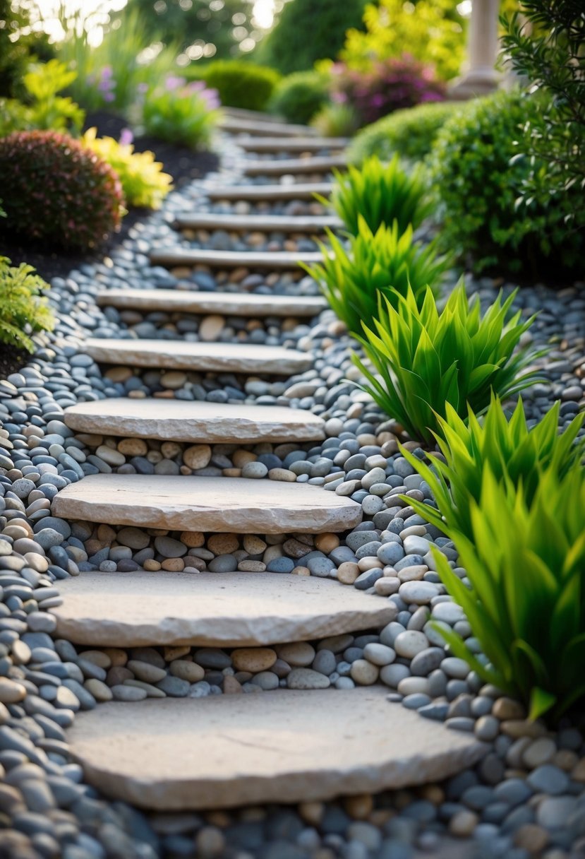 setting Pebble Stairs