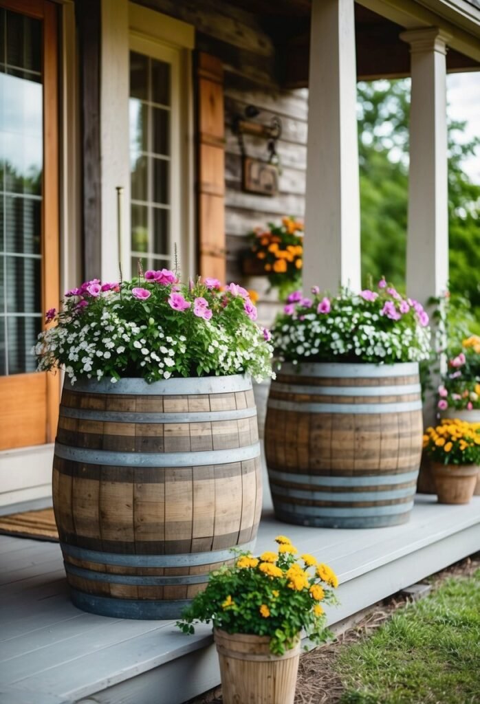 10 Vintage Whiskey Barrels