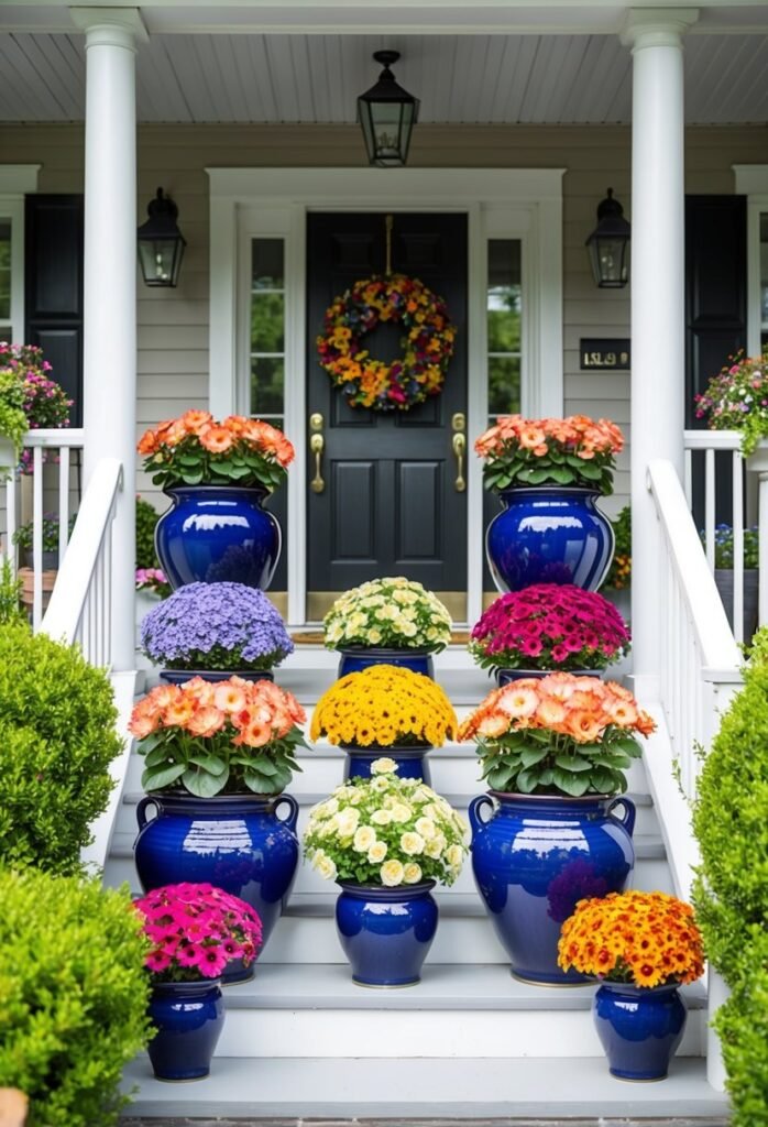 2 Vibrant Ceramic Pots