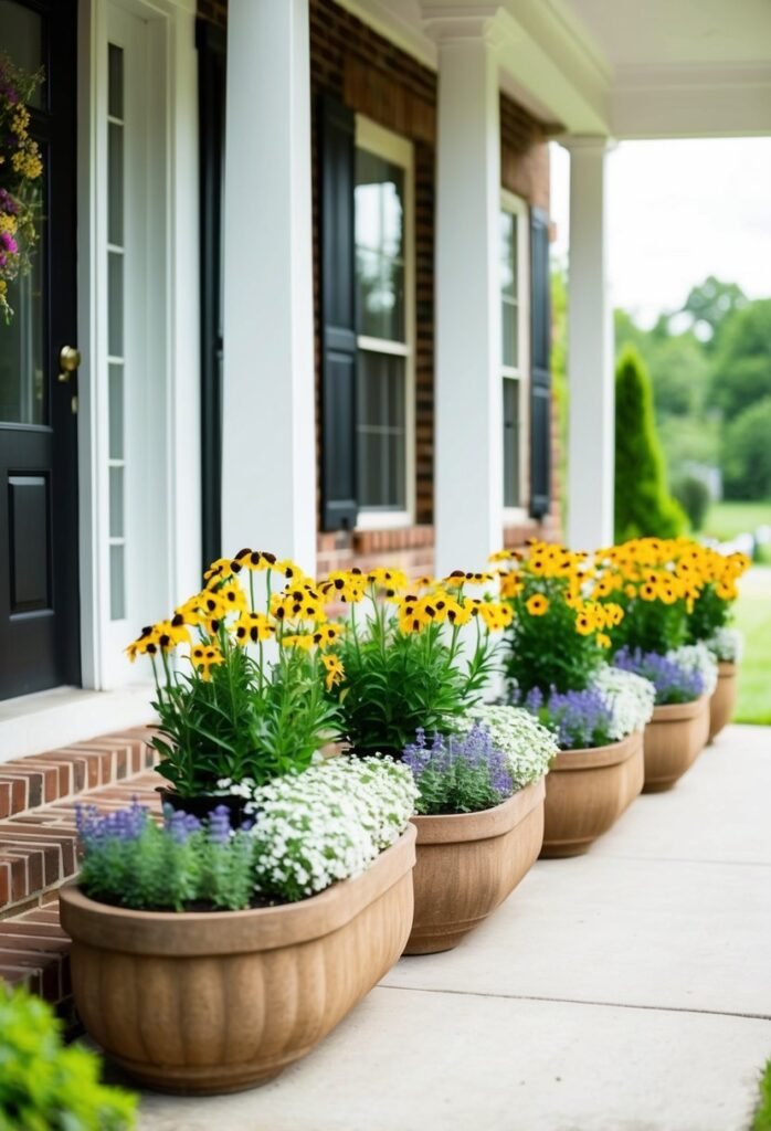 6 Acacia Trough Planters