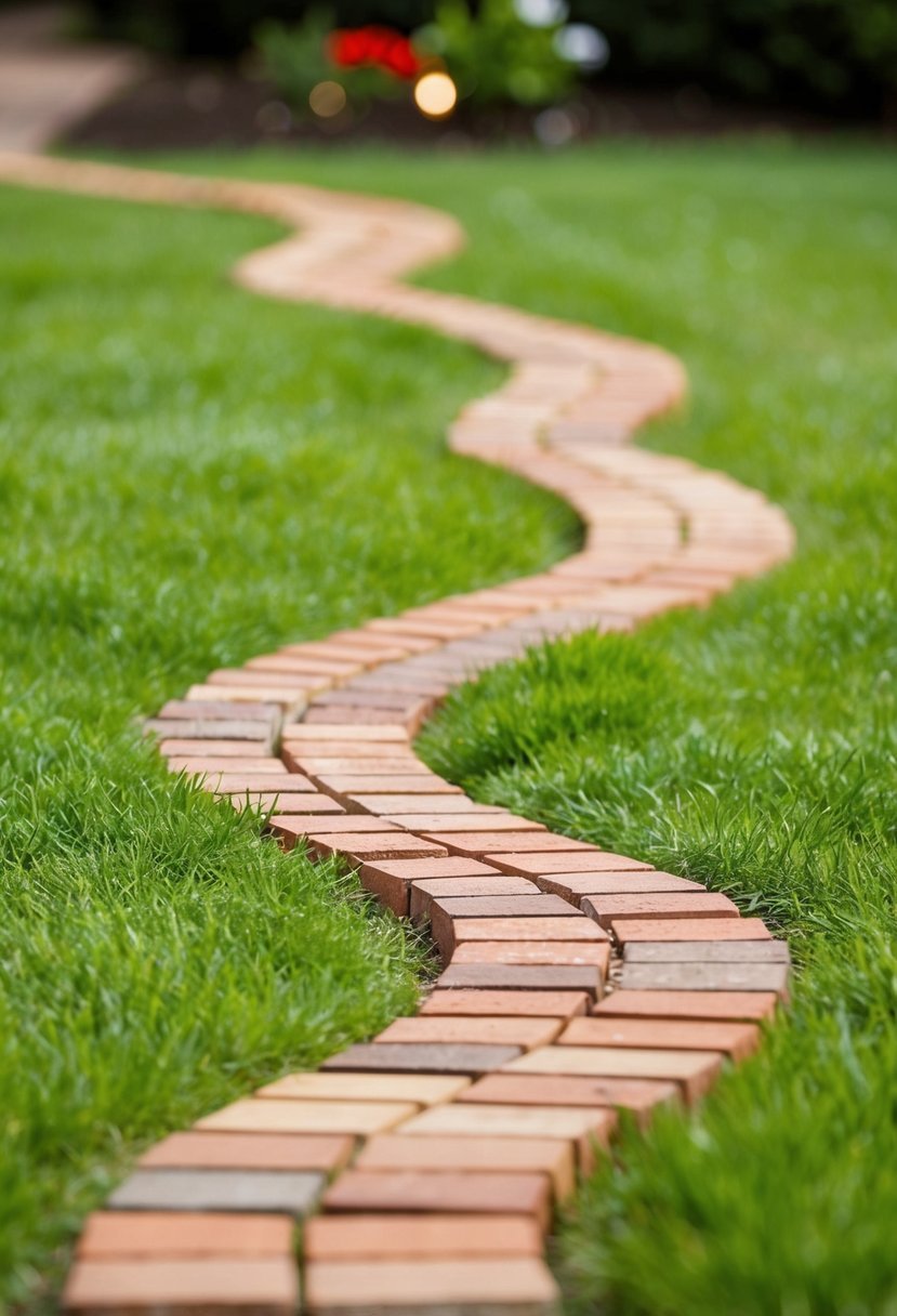 Brick and Grass Walkway