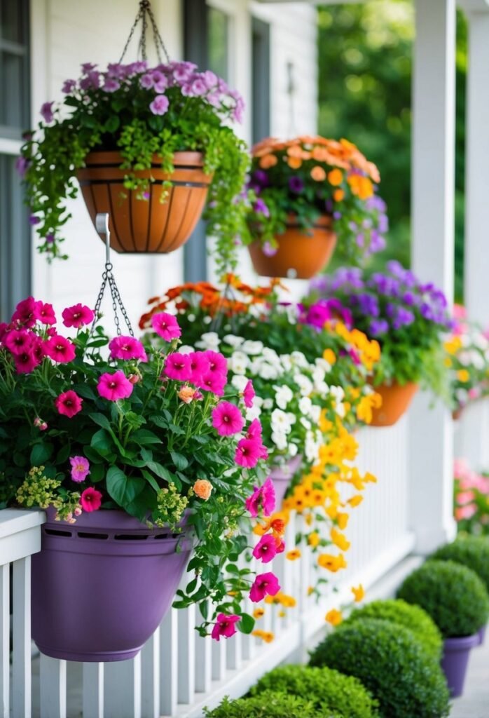 Colorful Hanging Baskets