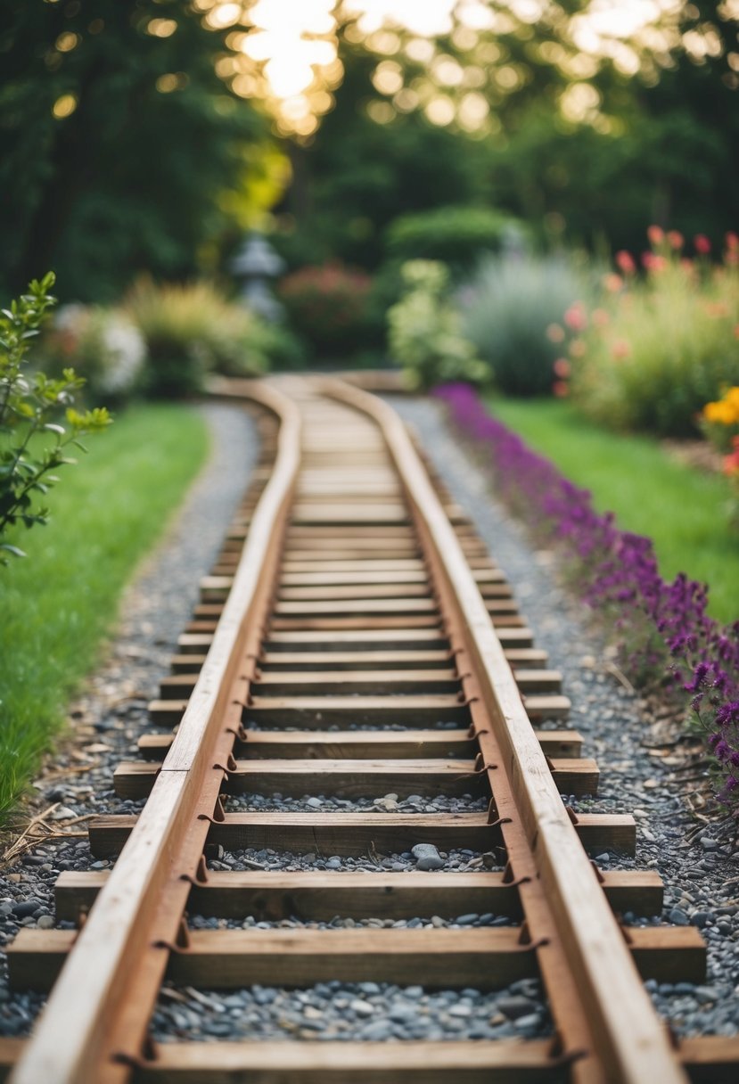 Railroad Tie Walkway