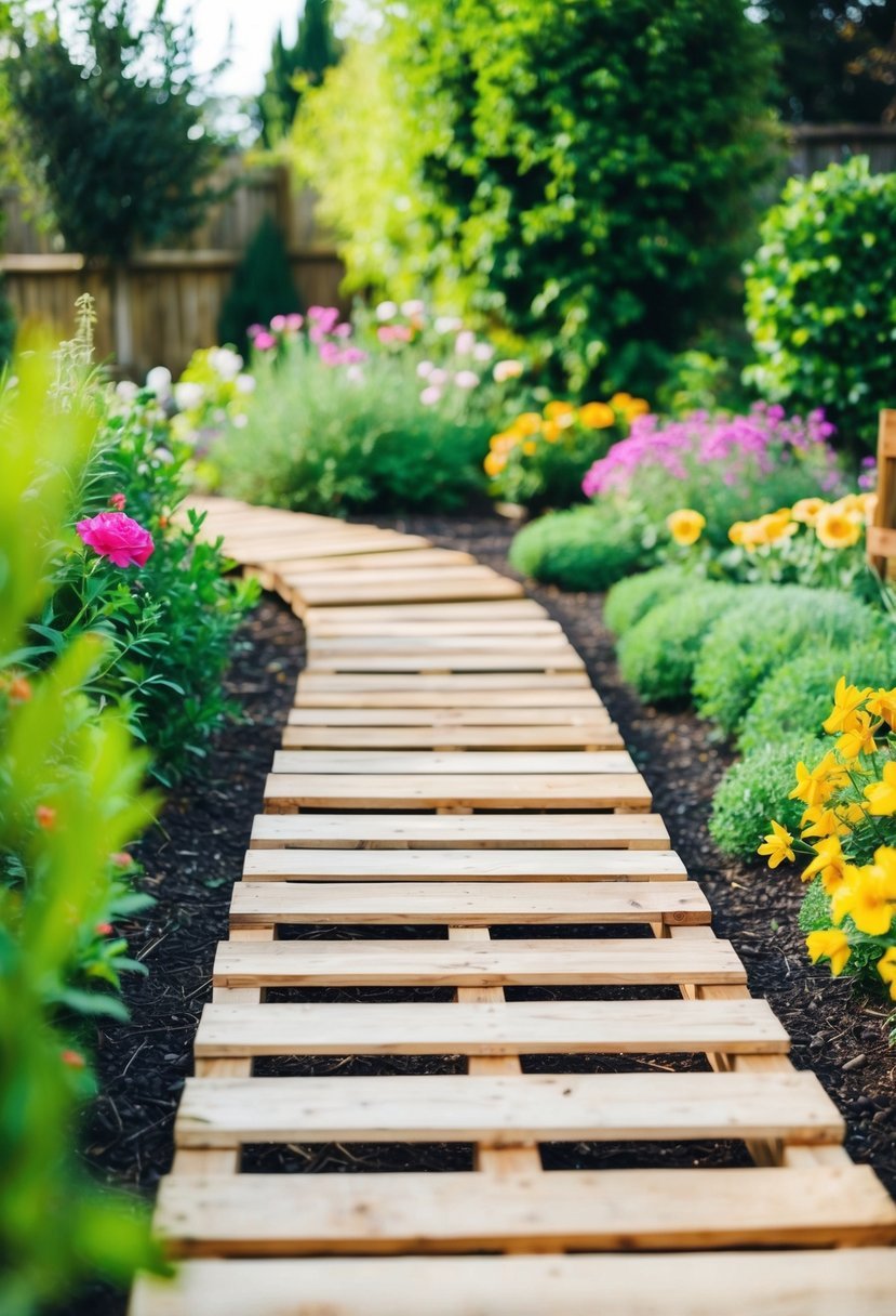 Wood Pallet Walkway