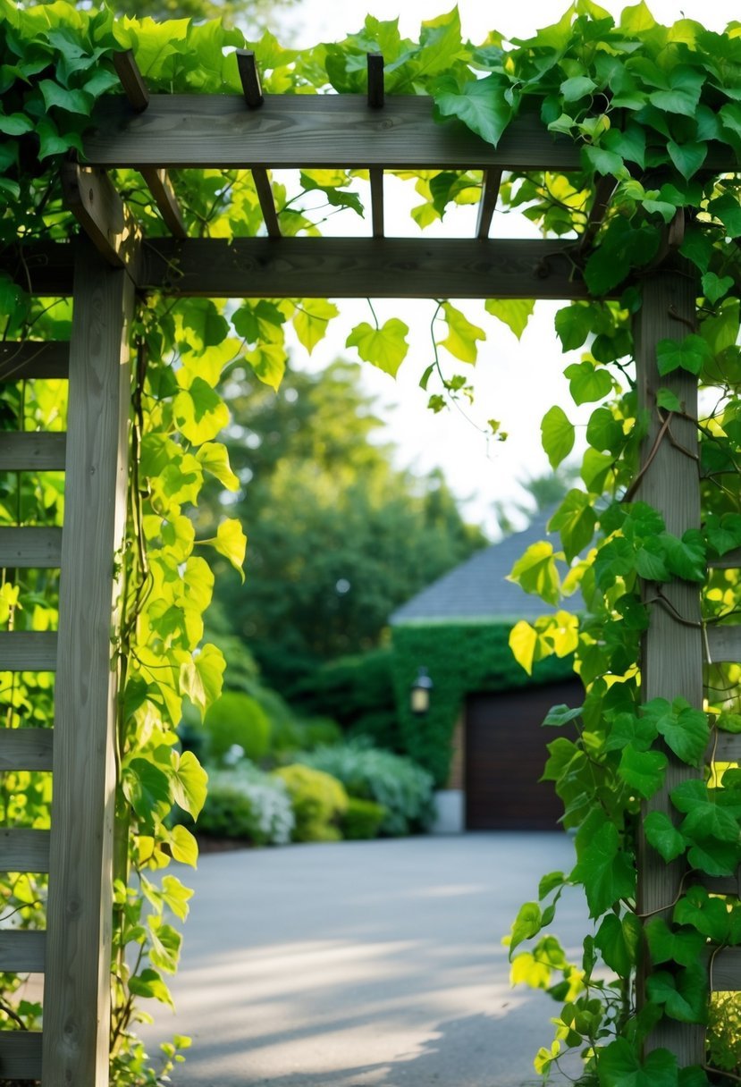 Climbing Vines on Trellis