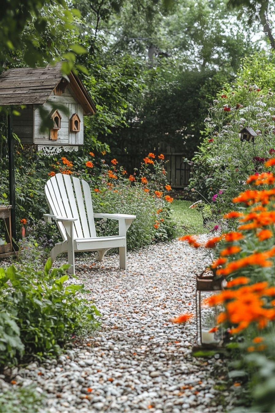 Cottage Garden Nook with Rustic Charm