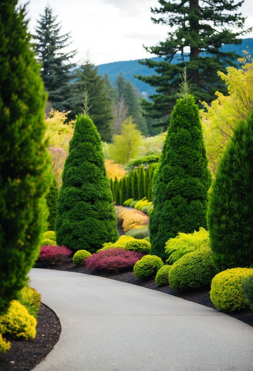 Lush Evergreen Border