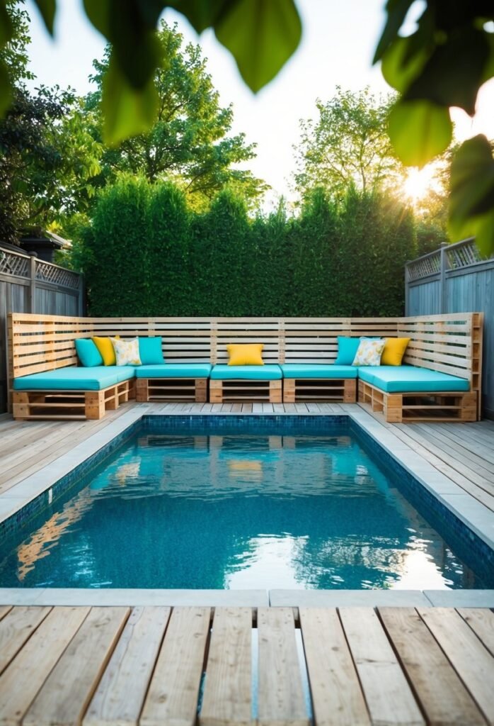 Pallet Deck with Built in Seating