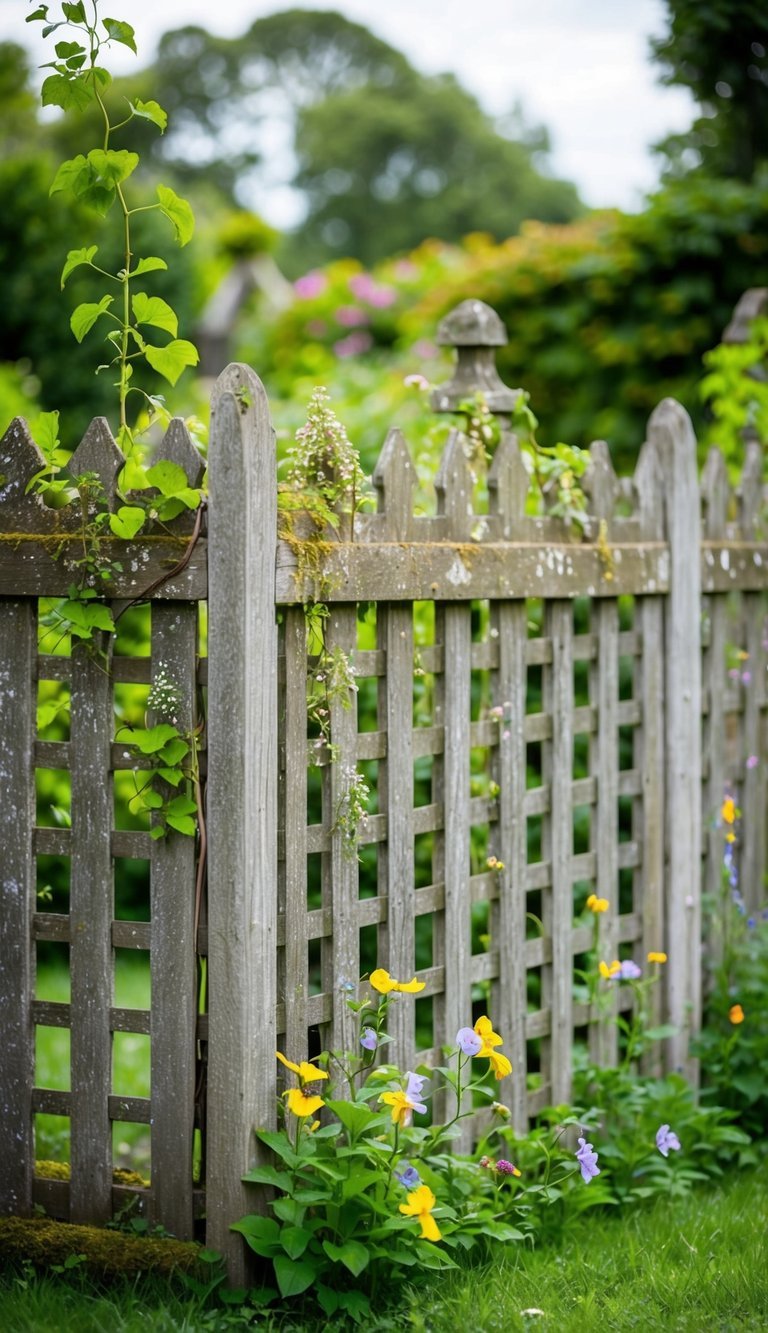 Rustic Lattice Fence