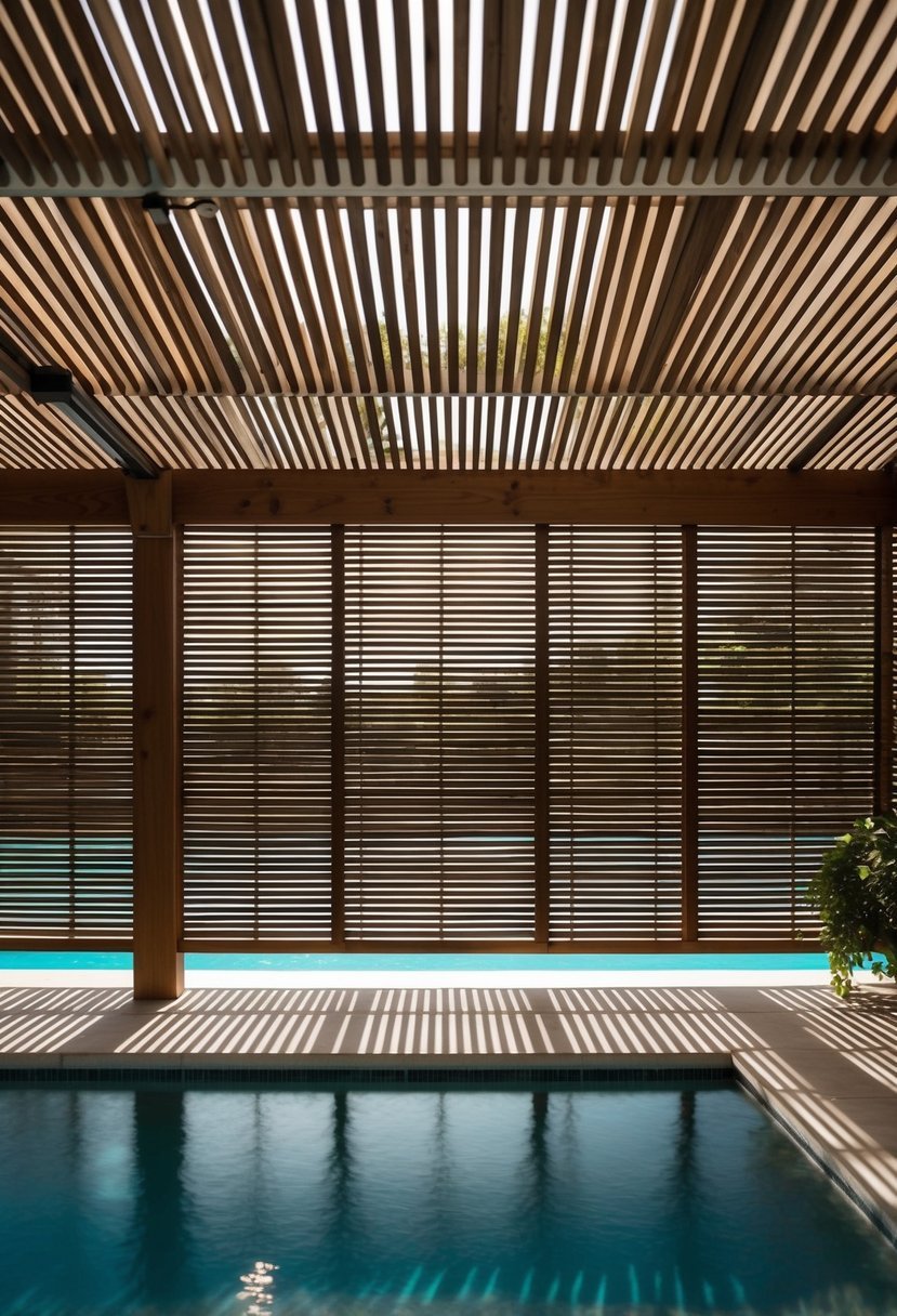 Slatted Wood Pergola