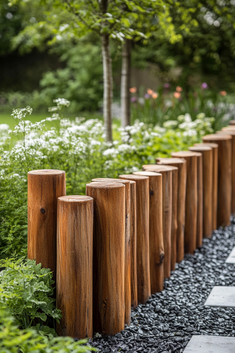 Wooden Log Edging