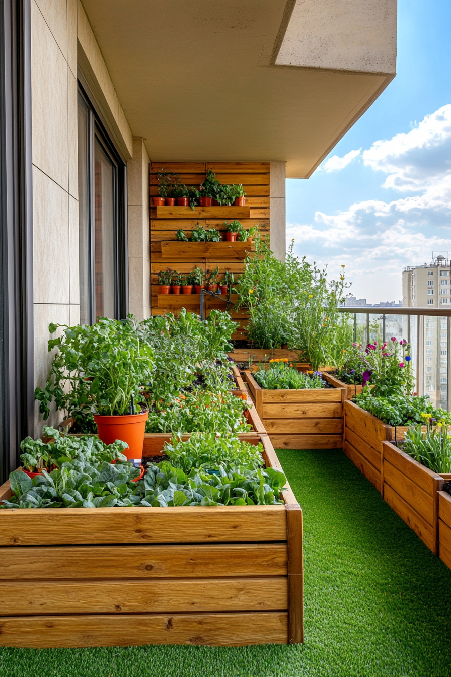 Balcony with a Miniature Garden