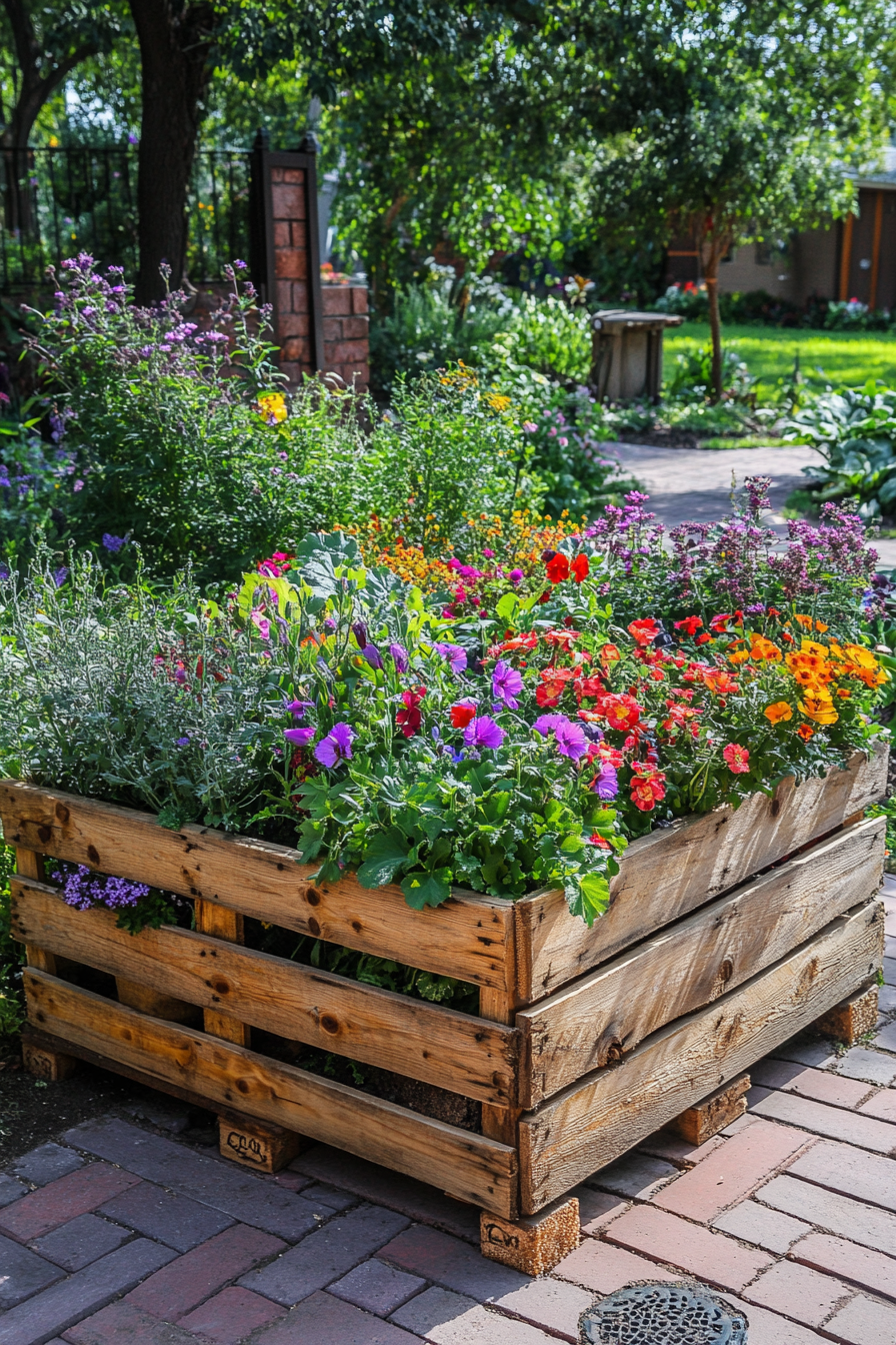 Repurpose Wooden Pallets into a Vibrant Planter Box