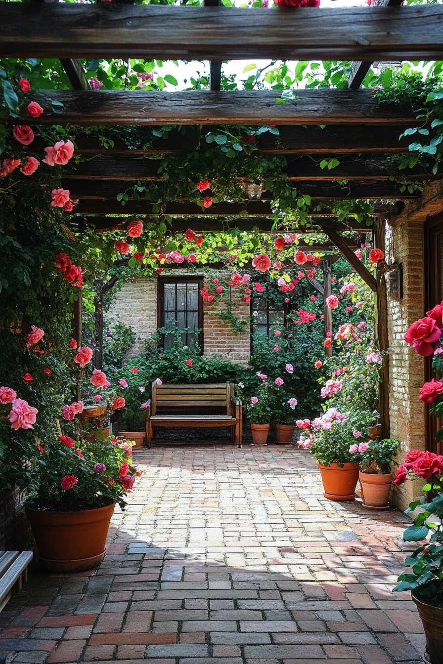 A_beautiful_wooden_patio_with_flowers_and_plants_in_6c