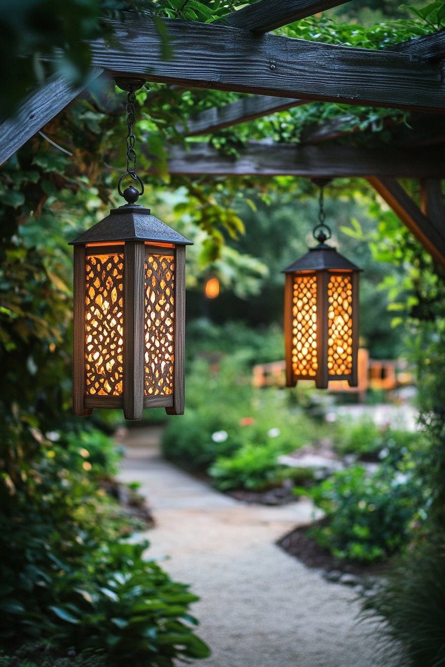 Add Elegance with Hanging Lattice Lanterns