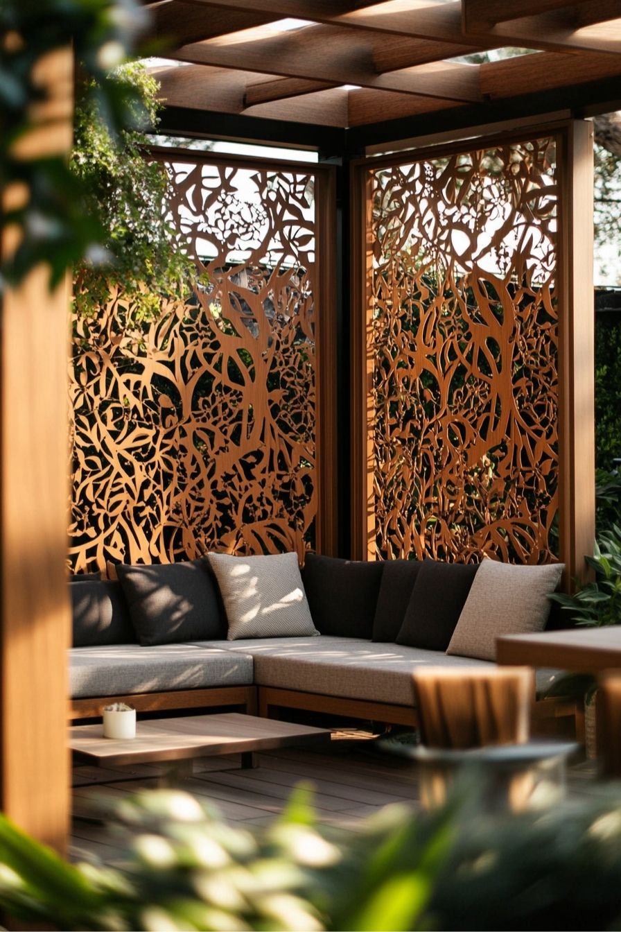 Add Laser-Cut Privacy Screens for a Modern Touch