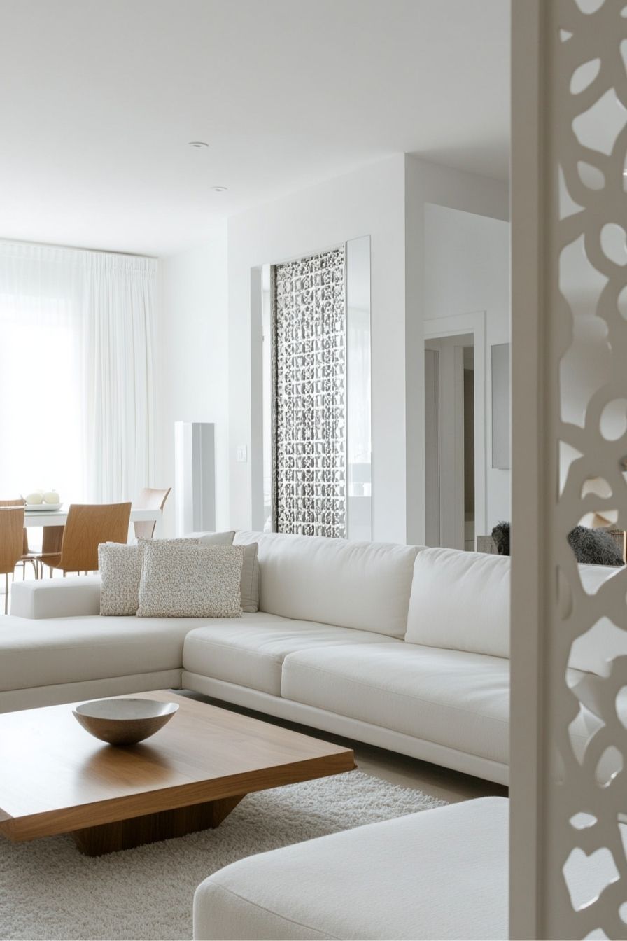  Add a Decorative Screen for Elegant Living Room Separation