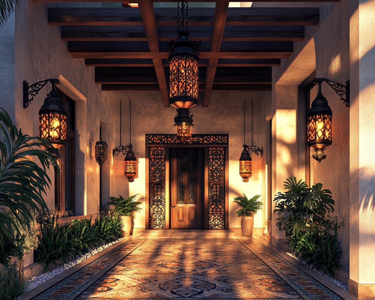 Adorn Your Porch with Ornate Hanging Lanterns for a Warm Welcome