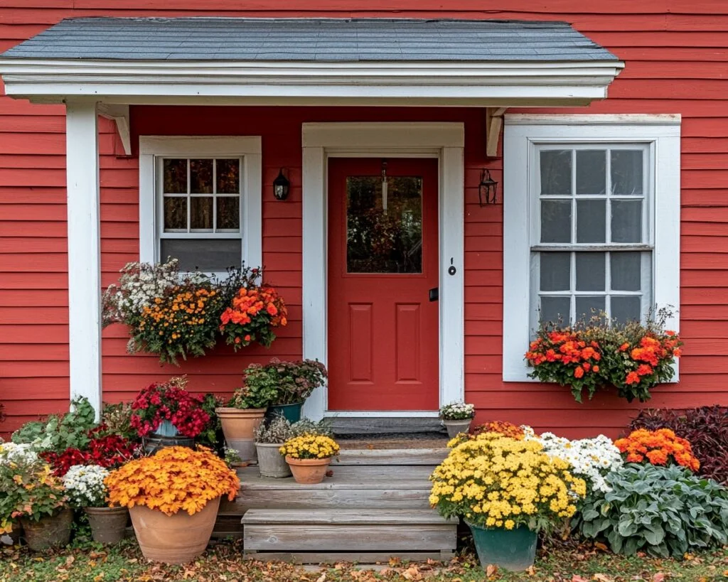 Arrange Colorful Flower Pots Around Your Front Porch for a Vibrant Welcome