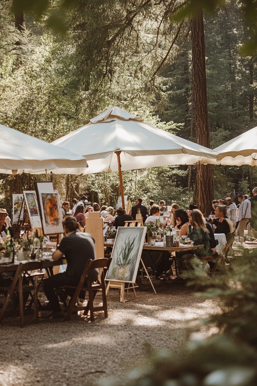 Artful Gatherings in a Forest Setting