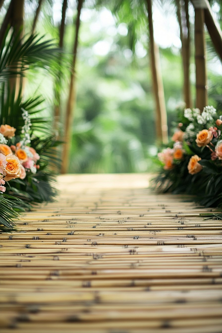 Bamboo Dance Floor with Tropical Accents