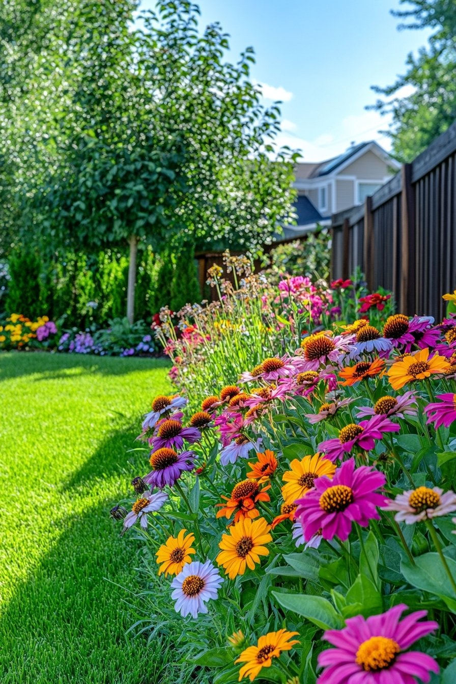 Brighten Your Backyard with a Colorful Flower Border