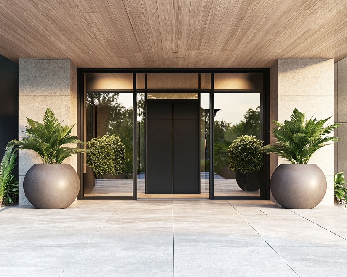 Combine Downlights with Minimalist Design for a Sleek Front Porch Look