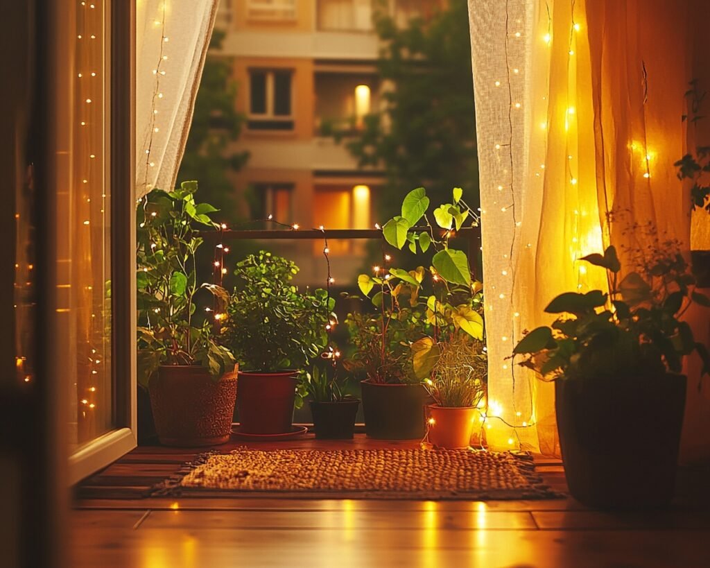 Cozy Plant Haven with Sparkling Fairy Lights