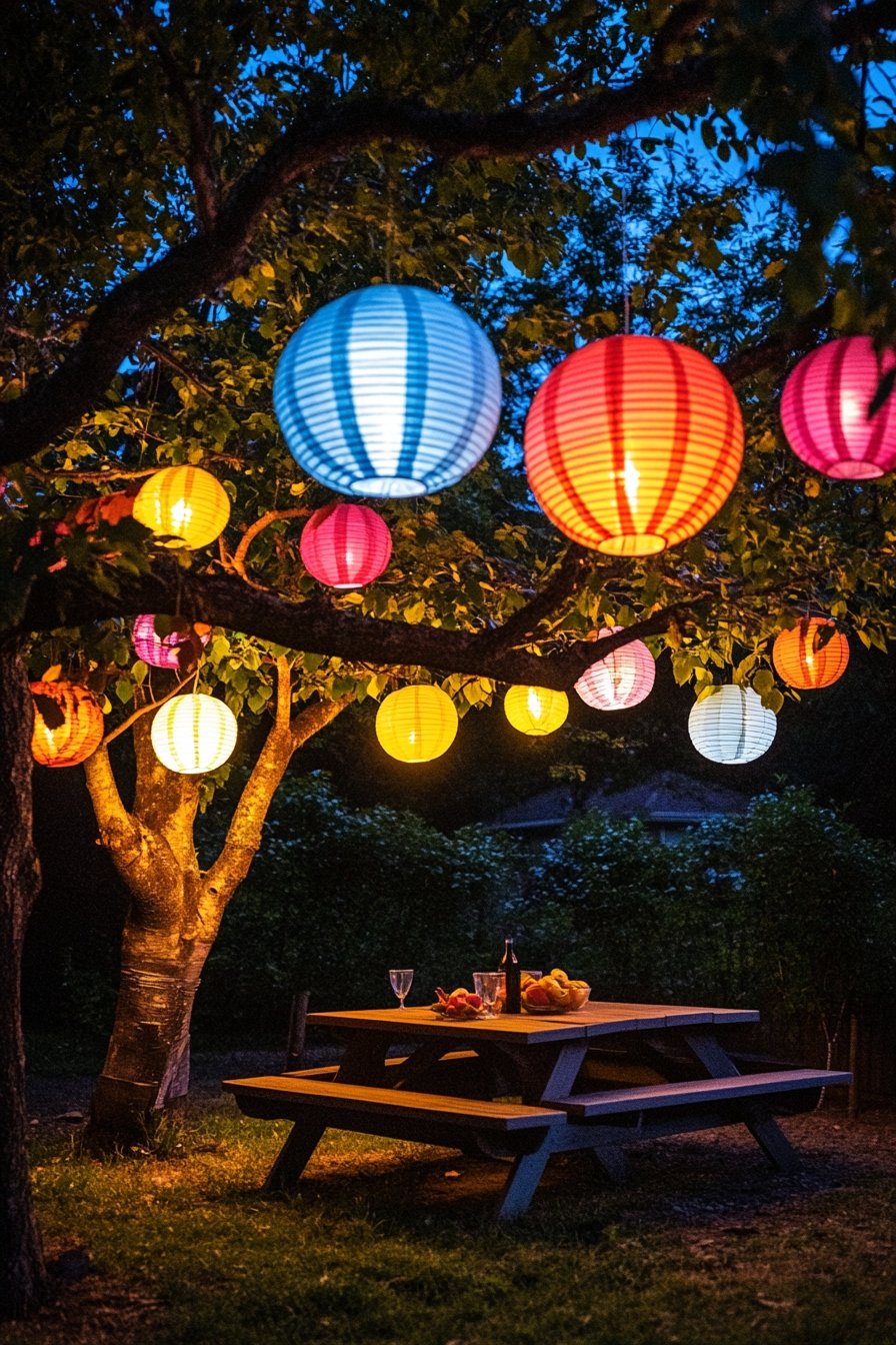 Create a Festive Vibe with Colorful Lantern String Lights