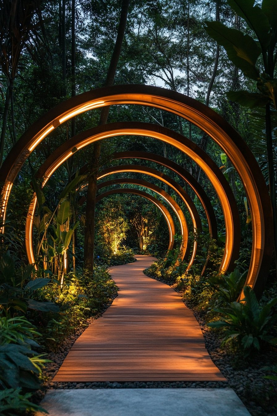  Create a Futuristic Glow With Arched Pathway Lights