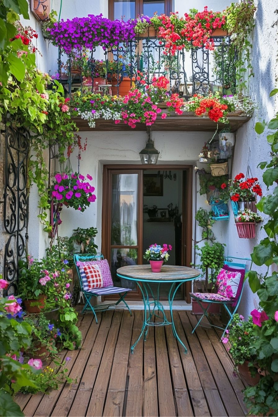 Create a Vibrant Balcony Oasis with Hanging Blooms